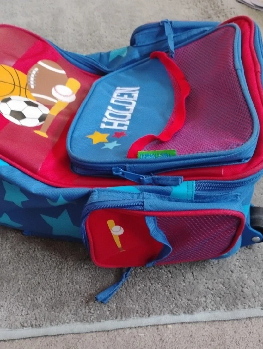 Stephen Joseph Personalized  Holden Rolling Backpack - Sports Design